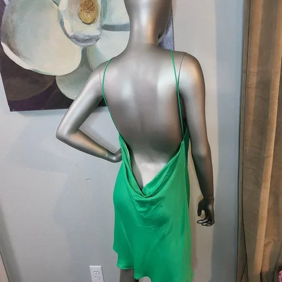 Zara Cowl Neck Satin Slip Dress - Picture 3 of 6